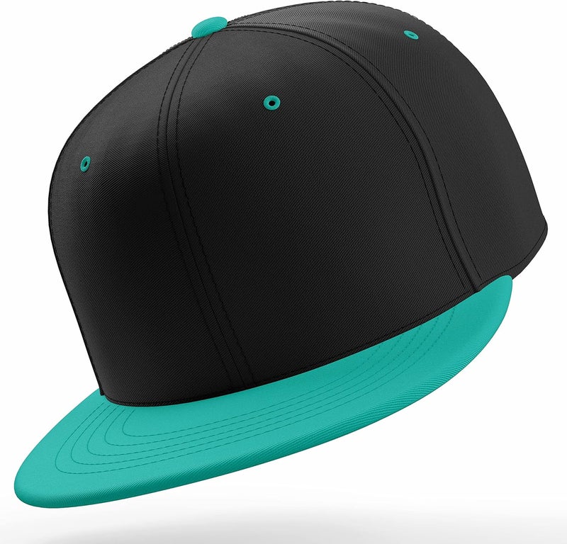 Daxton Store Classic Blank Snapback Flat Bill Visor Hat Cap One Size Adjustable Back - Image 4
